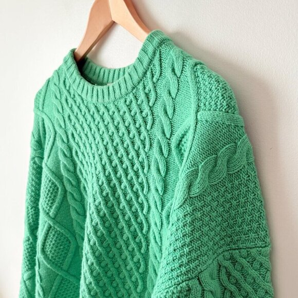 Aritzia Sunday Best Peggy Wool Crewneck Sweater Green Size Small - Picture 5 of 8